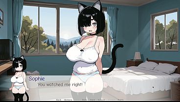 Gata del estado se corre en juego 3d cachondo