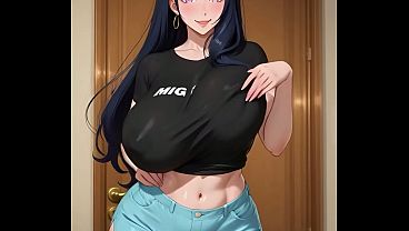 Madre anime con tetas enormes se deja follar como una puta